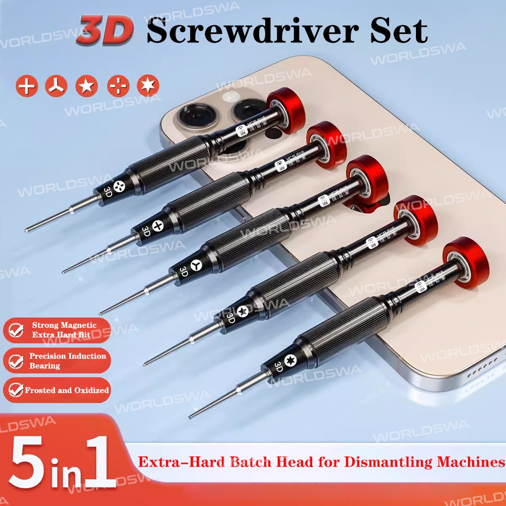 ycs t05-5-in-1-magnetic-precision-3d-screwdriver-set-for-mobile-phone-repair-2