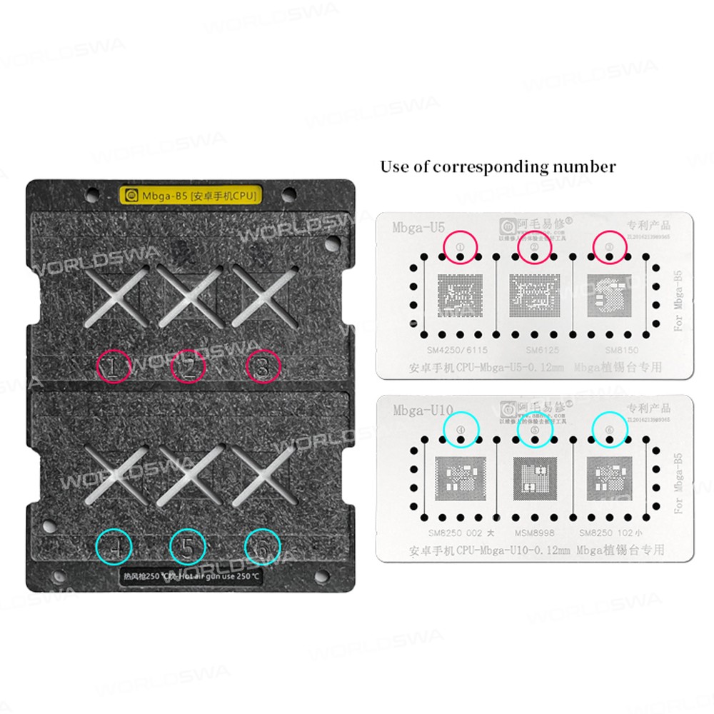 amaoe mbga-b5-middle-layer-bga-reballing-stencil-set-4