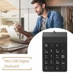 Portable 18 Keys USB Wired Driver-free Mini Digital Keyboard for Desktop Laptop