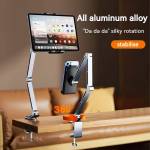 aluminium alloy-360-rotation-desktop-long-arm-tablet-phone-holder-2