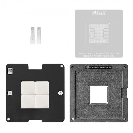Amaoe 0.25mm Graphics Card BGA Reballing Stencil Platform Set for RTX 3050 / 3050Ti GN20-P0-A1