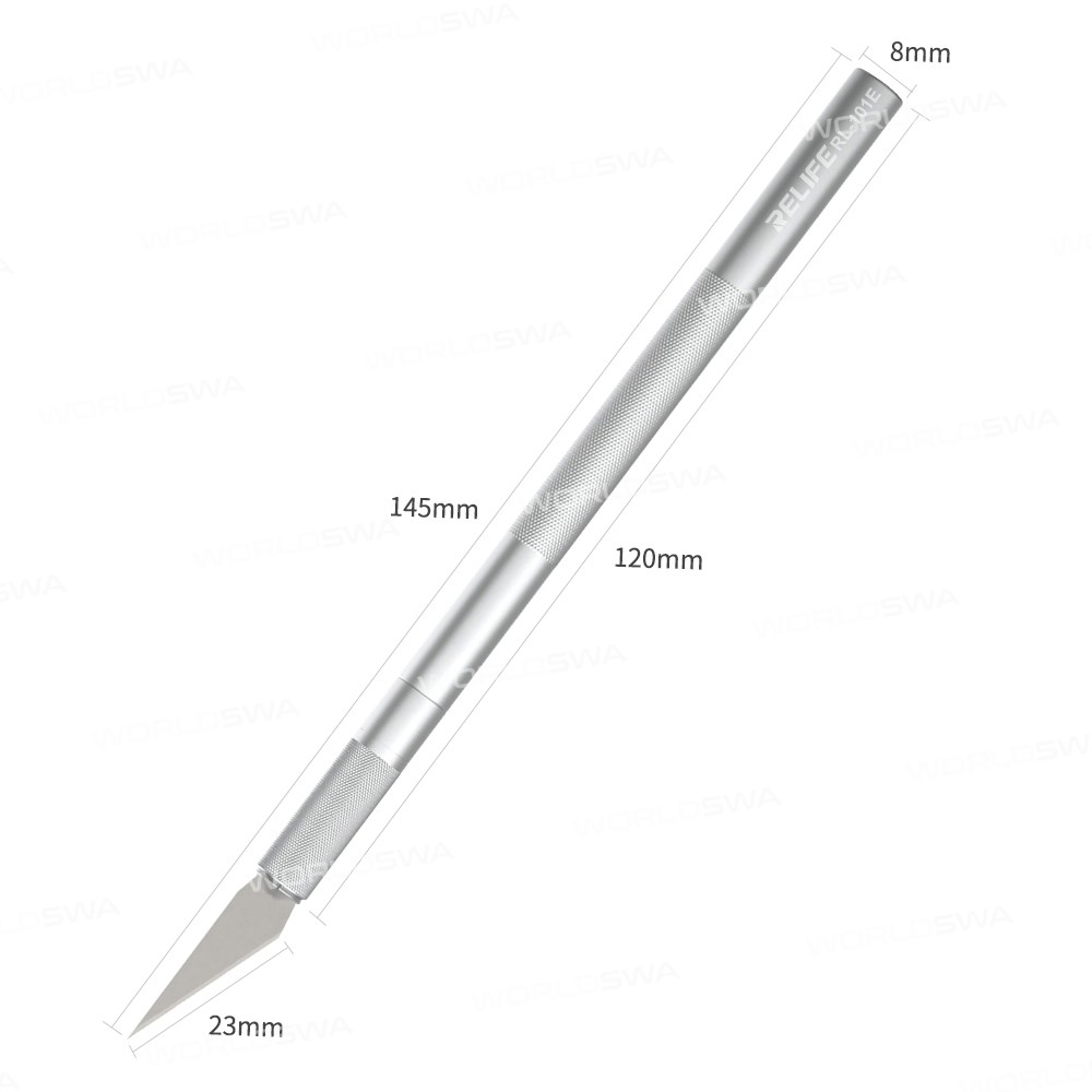 Relife RL-101E Aluminum Alloy Material 6 Blades Knife Set for Removing Glue Engraving Filming