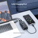 Orico SWU3-4A 4-Port High-speed USB 3.0 Split Control Hub With Power Adapter Support BC1.2 Charging