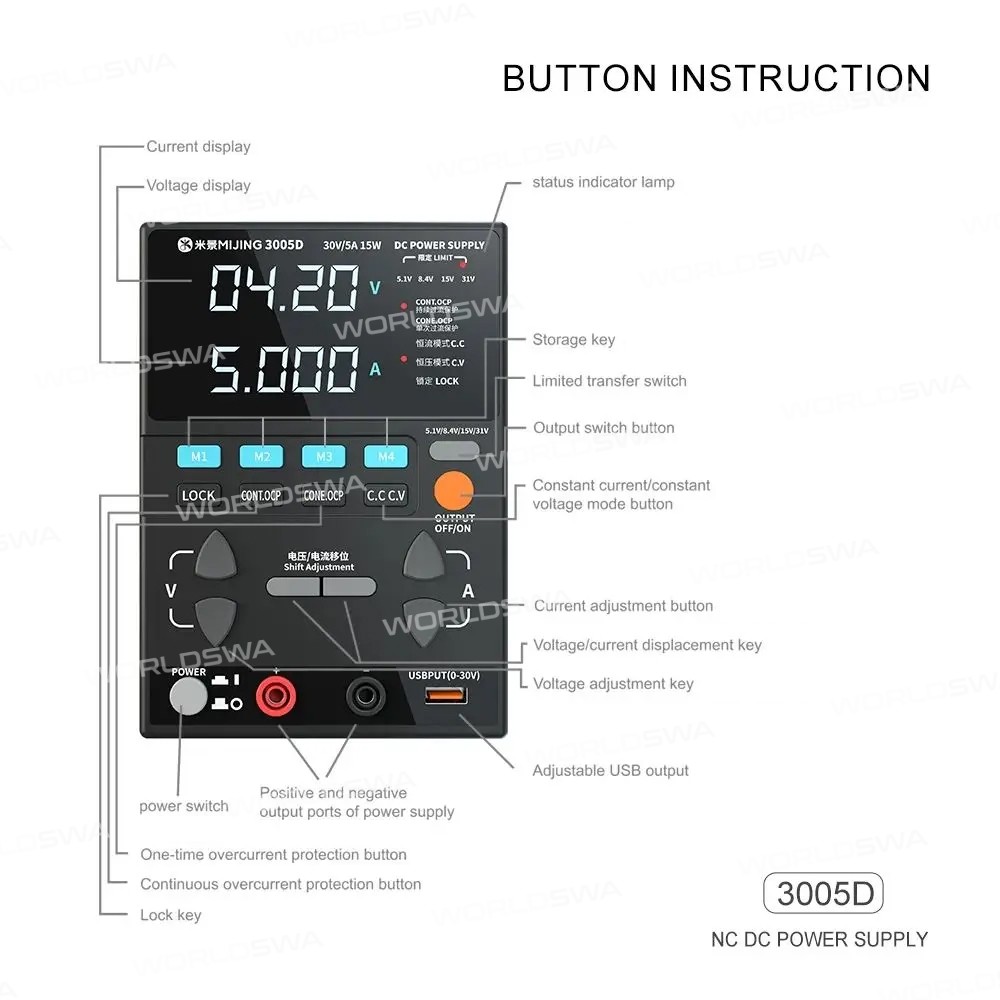 mijing 3005d-31v-5a-multifunctional-high-precision-adjustable-dc-stabilized-power-supply-6