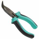 Pro'sKit PM-755 S45C Steel Anti-skid Small Curved Needle Nose Pliers