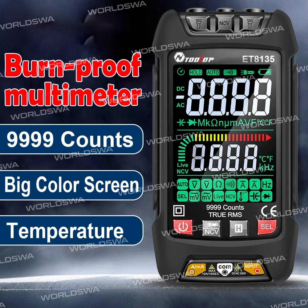 tooltop et8135-portable-color-display-intelligent-auto-identification-burn-proof-multimeter-4