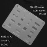 Wylie WL-01 0.12mm LCD Special BGA Reballing Stencil for iPhone 6S-12 Pro Max
