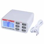 Multi-function 9A 5V 100-240V 6 Port USB Fast Charger Quick Charging Station With LCD Display for iP