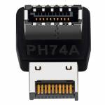 USB 3.1 Type-E 90 Degree Interface Steering Elbow with Shell for Computer Motherboard