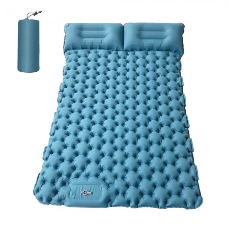 2 Person Portable Waterproof Camping Mat with Air Pillow and Backpacking Sleeping Pad