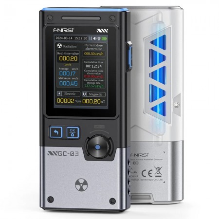 Fnirsi GC-03 3-in-1 Multifunctional Geiger Counter Electromagnetic Nuclear Radiation Detector