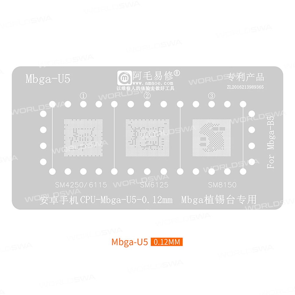 amaoe mbga-b5-middle-layer-bga-reballing-stencil-set-5