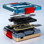 Xinzhizao FIX-13 4-in-1 Double-Sided Motherboard Layered Test Fixture for iPhone 13 Series