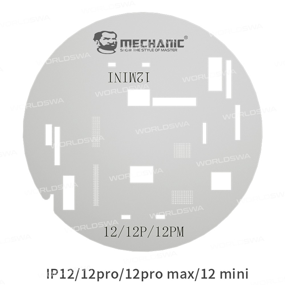 Mechanic UFO Series LCD Screen Protection Planting Tin Steel Stencil for iPhone 11 to 13 Pro Max