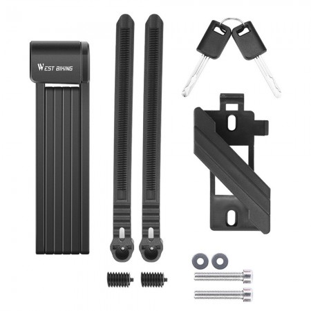 WEST BIKING Bike Foldable Anti-Theft Electric Bike Chain Lock Motorcycle Safety