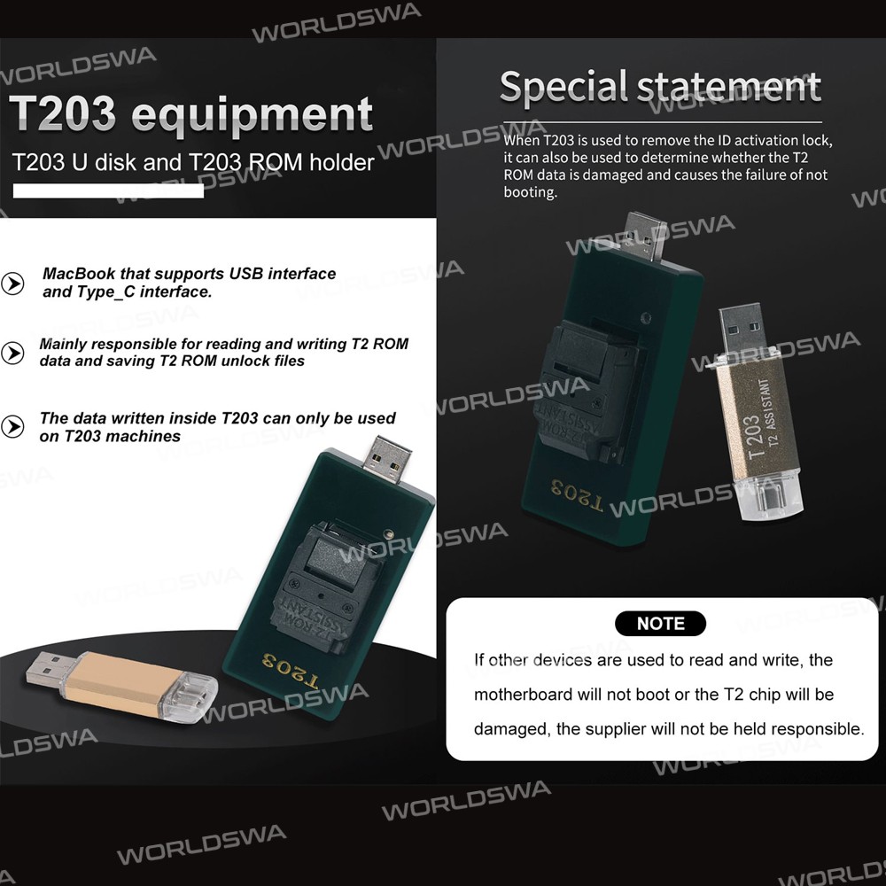 BY-T203 Data Assistant for MacBook Read Backup Remove ID Activation Lock T2 ROM Data Test