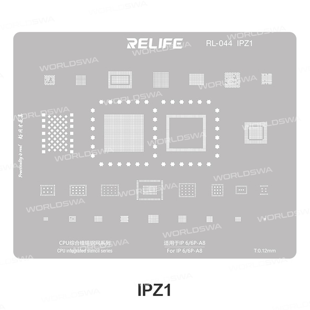 relife rl-044-iphone-series-cpu-tin-planting-steel-mesh-set-8