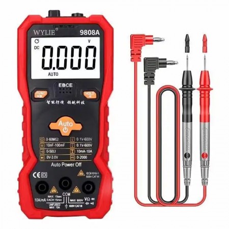 Wylie WL-9808A Digital Multimeter - Intelligent Anti-Burn Fully Automatic Identification