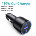 ugreen 130w-3-port-super-fast-charger-car-charger-compatible-multiple-protocols-2