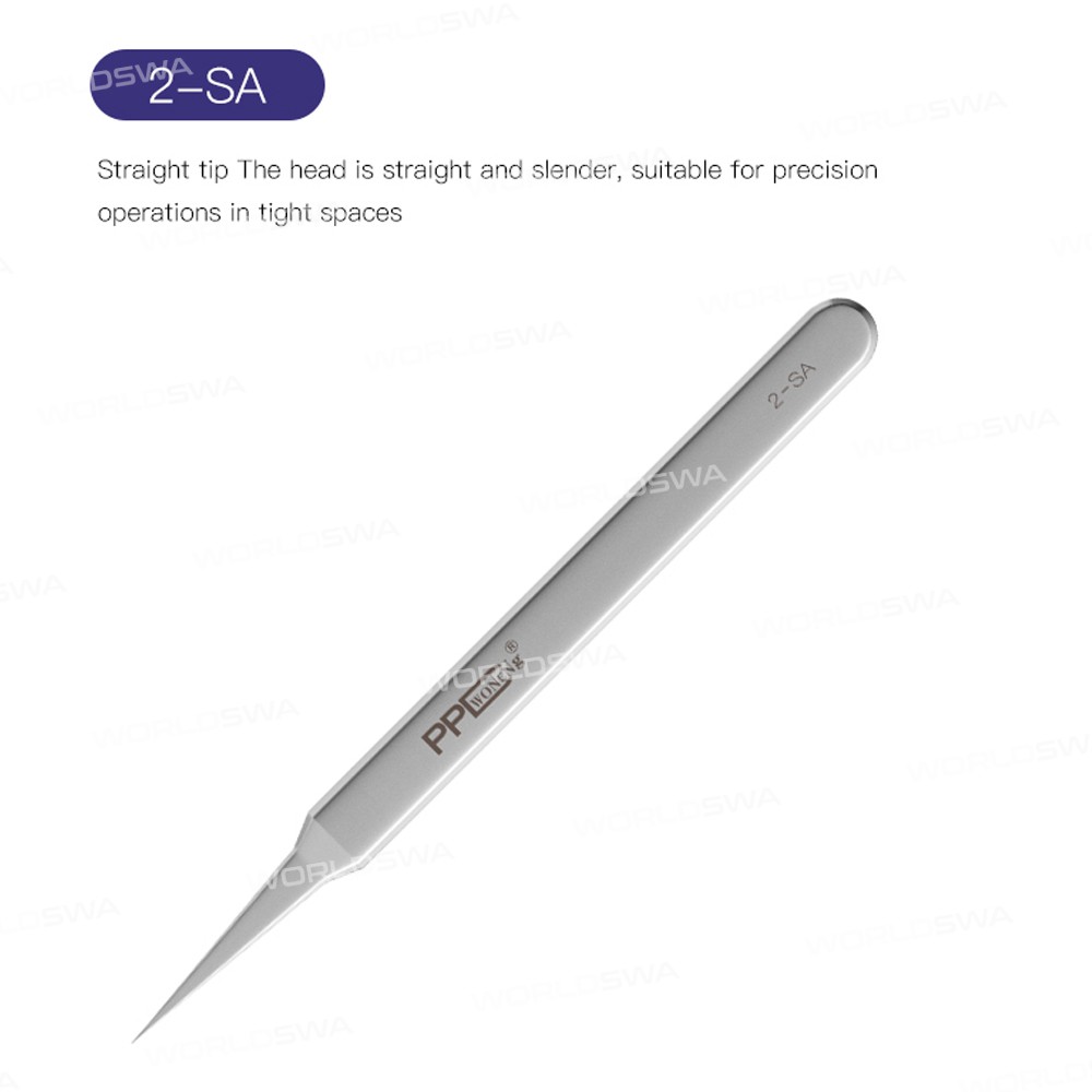 PPD Ultra-fine Anti-magnetic Stainless Steel Tweezers for Motherboard IC Chip Repair