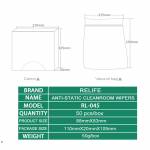Relife RL-045 Antistatic Fiber Wipe Dustproof Cloth 50 Pieces
