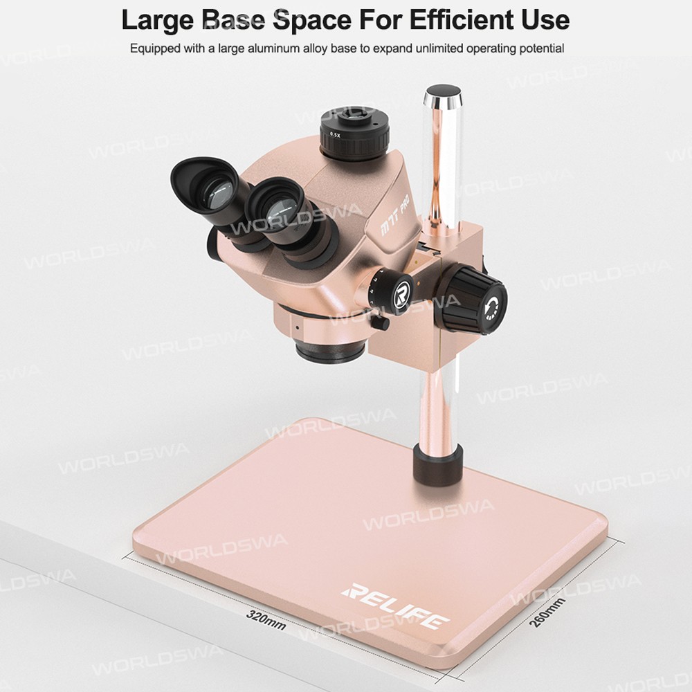 relife rl-m7t-pro-b11-7x-50x-continuous-zoom-colorful-trinocular-hd-stereo-microscope-13