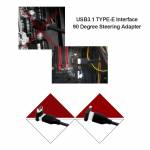 USB 3.1 Type-E 90 Degree Interface Steering Elbow with Shell for Computer Motherboard