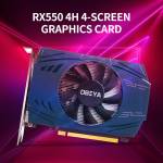 Obeya RX550 4H 4-Screen Graphics Card 4G / DDR5 / 128bit Memory Support Split Screen with 4 HD Ports