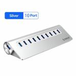 Orico Aluminum Bevel Multi-Port USB 3.0 HUB High-Speed Splitter With 12V Power Adapter