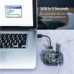 Orico H7U-U3 7 Ports High-Speed Transparent HUB USB3.0 Splitter