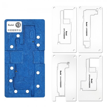 Kaisi iPhone 13 Series 4-in-1 Middle Layer Motherboard BGA Reballing Stencil Platform