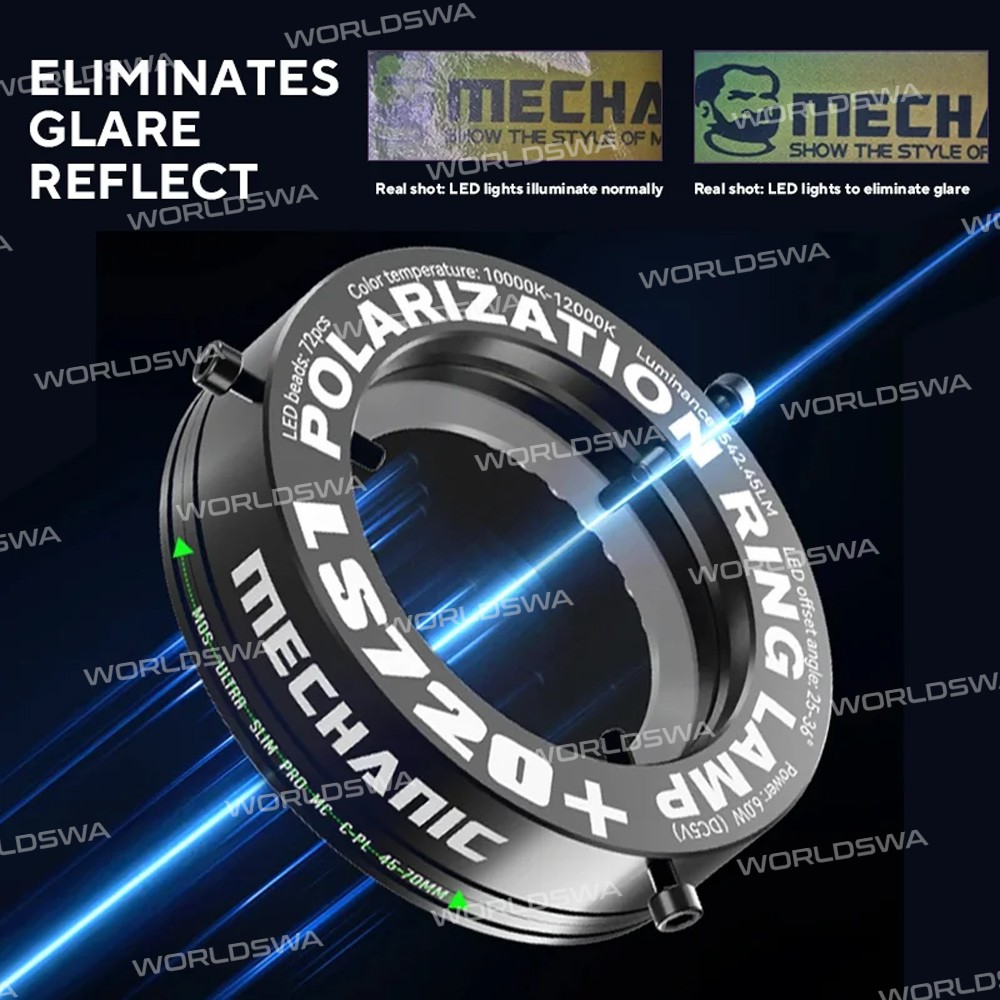 mechanic ls720-plus-72-led-dual-polarization-adjustable-microscope-ring-light-for-most-microscope-4