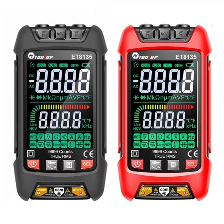 Tooltop ET8135 Portable Intelligent Auto Identification Burn-Proof Multimeter with Color Display