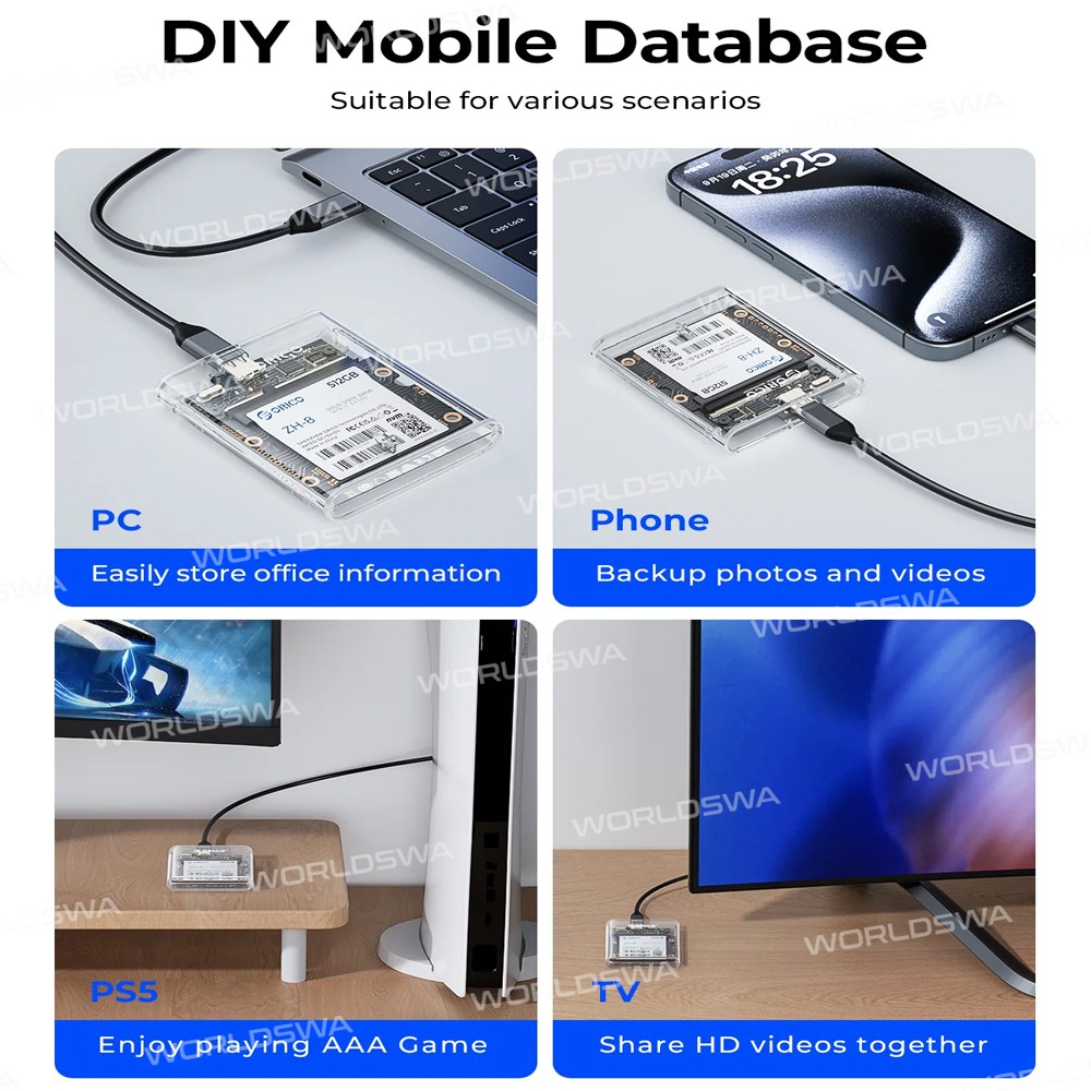 orico tc8-25-25-inch-half-size-type-c-5gbps-transparent-hard-drive-enclosure-support-auto-sleep-11