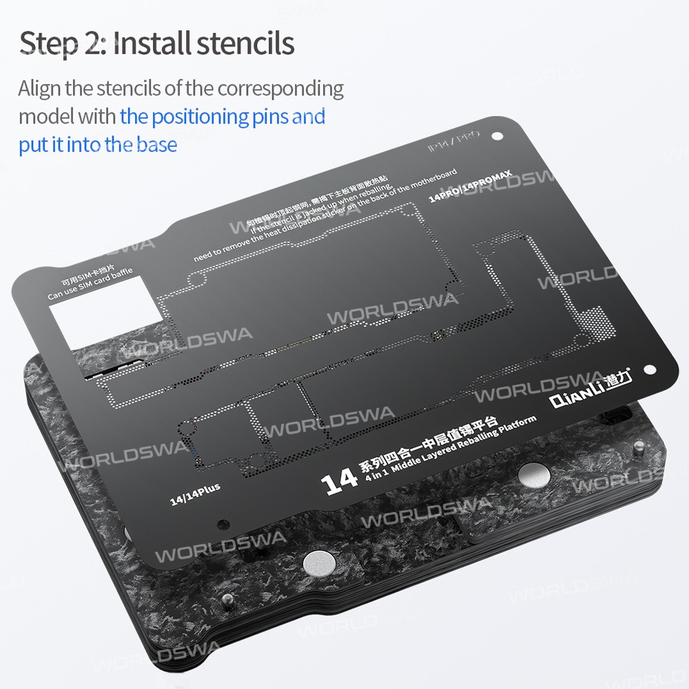 qianli 4-in-1-magnetic-middle-frame-magnetic-bga-reballing-platform-for-iphone-14-10