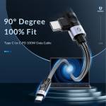 Orico C2CW 90-degree Angle Type-C to Type-C Laptop PD 100W Fast Charge & Data Cable
