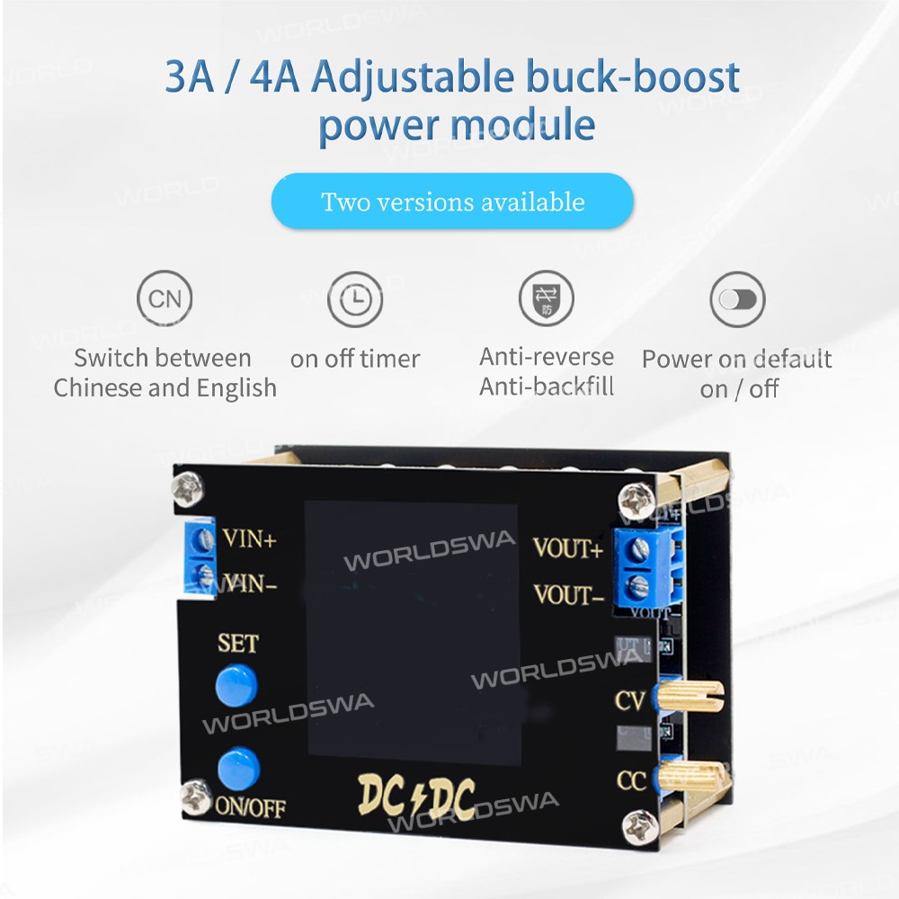 DC-DC 3A 35W / 4A 50WAutomatic Boost / Buck Converter CC CV Adjustable Regulated Power Module