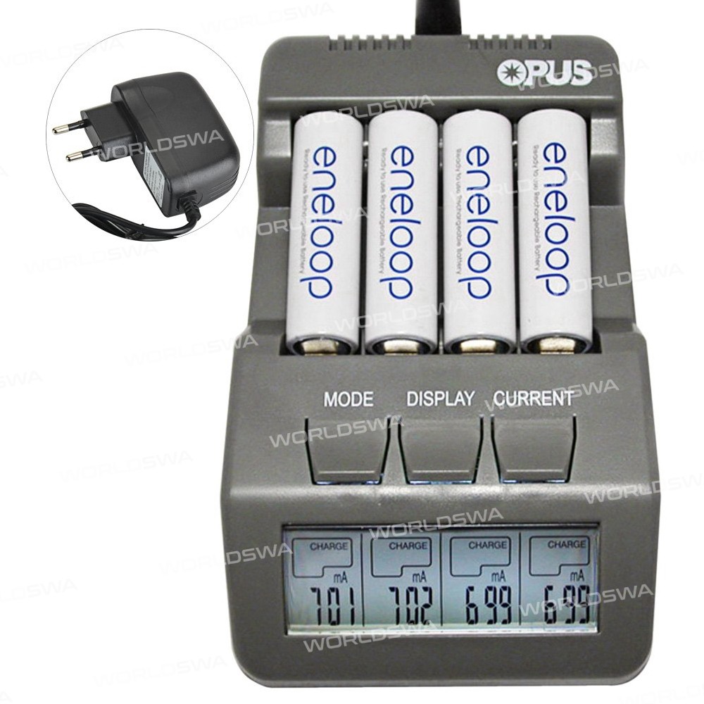 Opus BT-C700 4-Slot LCD Digital Smart Charger for AA / AAA / NiCd / NiMh Battery