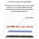 Pure Copper M.2 2280 SSD Heatsink with 6.0W/M K Thermal Pad for Computer Notebook - 2Pcs