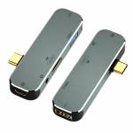 Multi-function 6-in-1 Type-C to USB3.0 Extender Hub