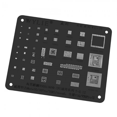 Wylie WL-70 Kirin 990 Hi3690 CPU Black BGA Reballing Stencil for Huawei Mate 30 Series Honor V30 V30Pro