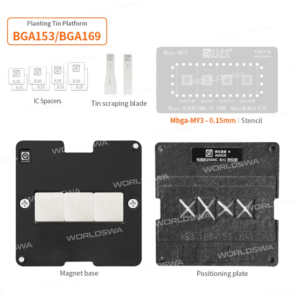 amaoe 4-in-1-015mm-phone-emmc-emcp-ufs-reballing-platform-set-3