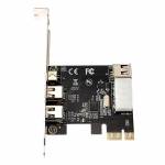 PCI-E 1X to 1394 3-port DV High-definition Video Capture Card with 2*1394A 6Pin Ports & 1*1394A 4Pin