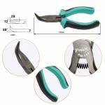 Pro'sKit PM-755 S45C Steel Anti-skid Small Curved Needle Nose Pliers