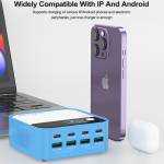 relife q2-120w-8-ports-desktop-charger-with-pd100w-charging-rgb-atmosphere-lighting-11