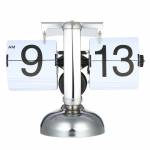 small table-clock-retro-flip-over-clock-stainless-steel-flip-over-internal-gear-driven-quartz-clock-