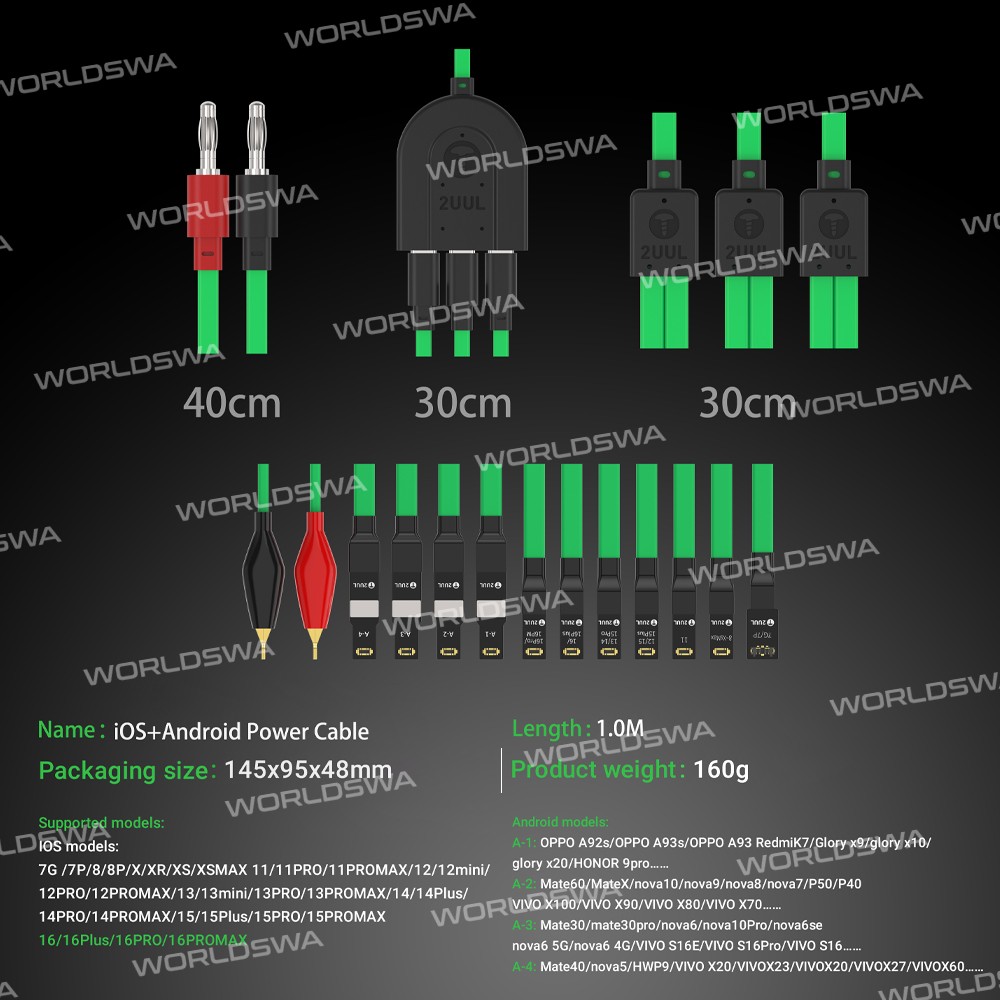 2uul pw02-mobile-phone-repair-power-cable-for-iphone-8-to-16pm-android-phones-8