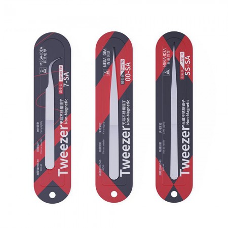 Qianli MEGA-IEDA High Hard Non-magnetic Stainless Steel Tweezers for Repair