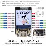 Lilygo T-QT V1.1 ESP32-S3 0.85-inch Full Color LCD Display Development Board Module