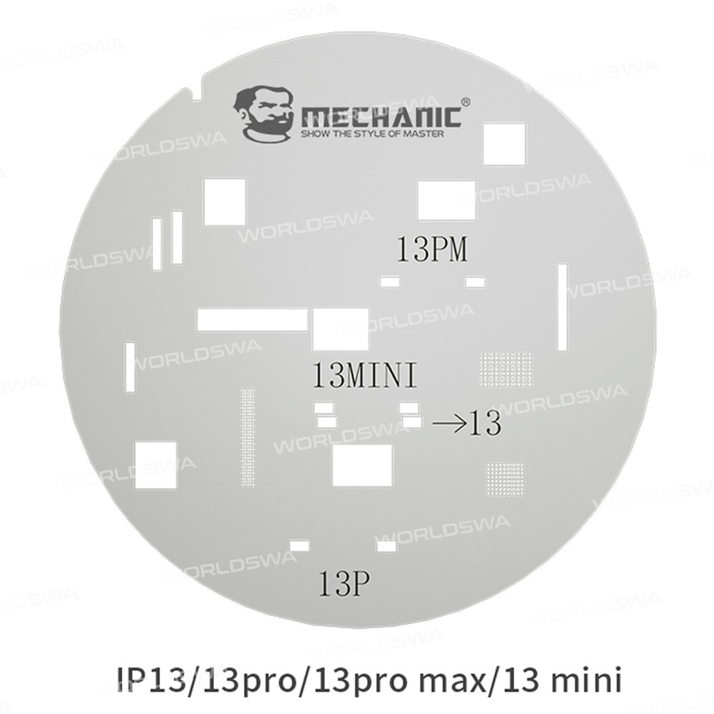 Mechanic UFO Series LCD Screen Protection Planting Tin Steel Stencil for iPhone 11 to 13 Pro Max